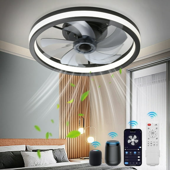 JOPESO Ceiling Fans with Lights and Remote, 20” Outdoor Ceiling Fan with Light with Remote