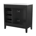 thumbnail image 4 of GDF Studio 36" Bathroom Vanity with Sink Combo, Freestanding Cabinet with Drawers, Solid Wood Frame, Black, 4 of 8