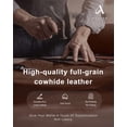 thumbnail image 7 of ALLIVE Men's AirTag Wallet- Genuine Leather RFID Blocking Slim Billfold Wallet with Built-in AirTag Holder, 8 Card Slots, Minimalist Front Pocket Wallet with Gift Box, Gifts for Men Dad, 7 of 7