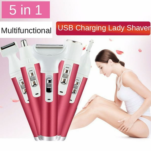 Electric Shaver for Women, Electronic Shaver, Cordless Electric Razor with Bikini Attachment and