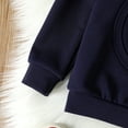 thumbnail image 5 of PatPat Toddler Boy and Girl Hoodie Sweatshirts Long Sleeve Solid Color Girls Hoodies, Dark Blue, 4-5T, 5 of 5