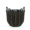 thumbnail image 5 of DTY Signature 3-Pack Catleza Wicker Multi-purposes Basket with handler - Planter basket - Espresso, 5 of 5