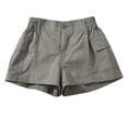 thumbnail image 2 of Gmdeguo Womens Combat Cargo Hiking Shorts with Pockets Bitton Elastic Waist Casual Loose Fit Roll Up Quick Dry Summer Outdoor Athletic Running Jogger Shorts, 2 of 6
