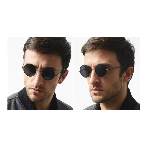 Lentes Redondos Lentes De Descanso Para Hombre Lentes Negros