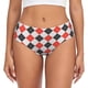 thumbnail image 1 of Fotbe Red and black argyle Calzones Estampados para Mujer – Ropa Interior de Algodón, Cómoda, Suave y Elástica-Medium, 1 of 6