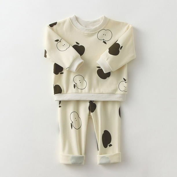 Conjunto de ropa de moda para bebé, Tops informales para bebé y niña, suéter + pantalón, 2 uds., ropa para bebé recién nacido Tan Jianjun unisex