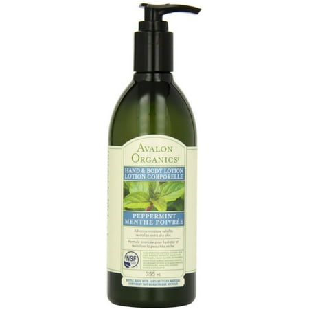 Avalon Organics Hand & Body Lotion, Peppermint 12 oz (Pack of 6)