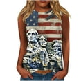 thumbnail image 2 of Moxiu 4th of July Shirts Women Tank Top American Flag Patriotic Shirt USA Flag Stars Stripes Print Sleeveless T-Shirt Tee Tops 2025 Multicolor,L, 2 of 4