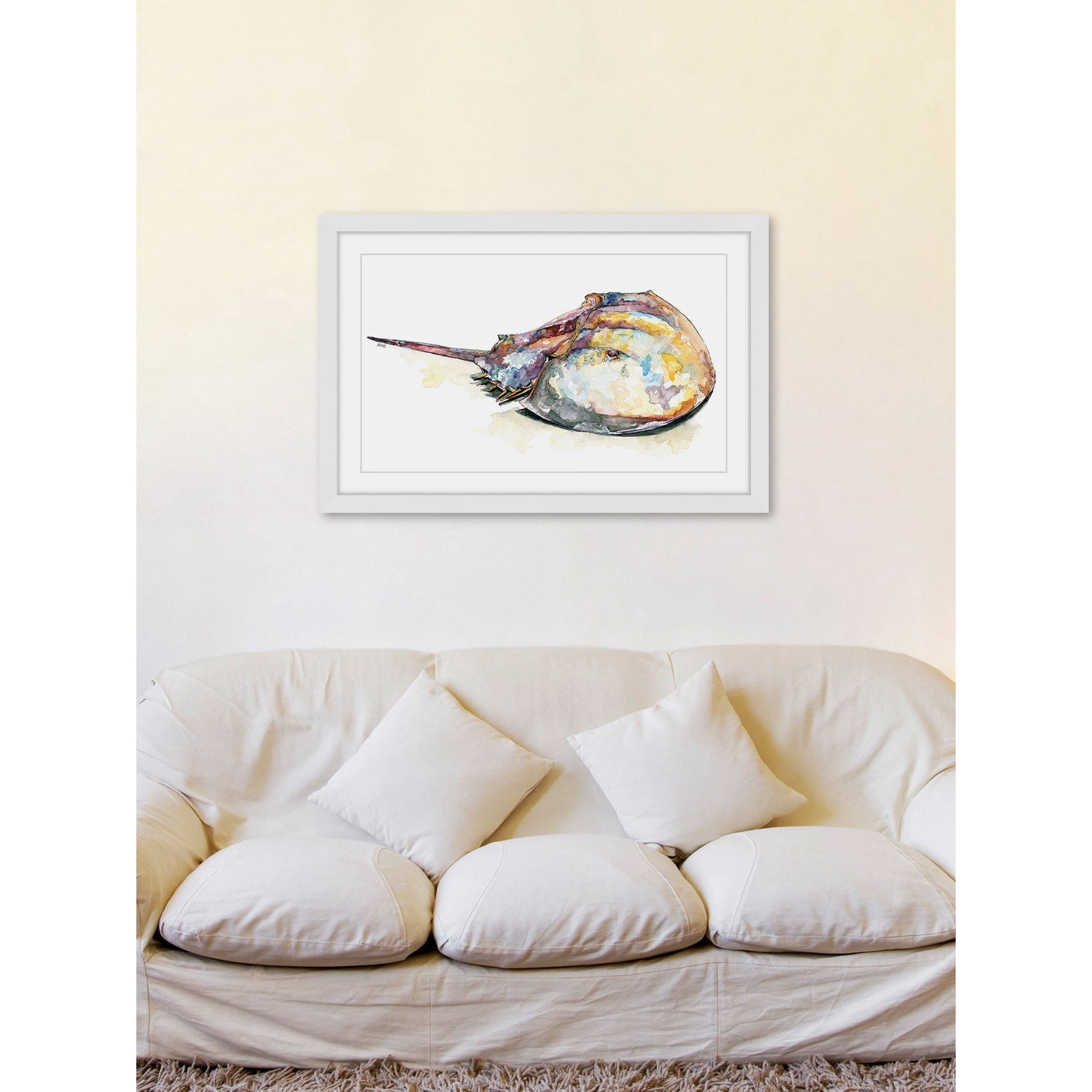 Marmont Hill "Horseshoe Crab" by Rachel Byler Framed Painting Print