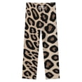 thumbnail image 4 of Leopard Print Pattern Winter Female Pants Flannel High Waist Women Pants Lady Warm Straight Leg Plush Trousers, 4 of 7