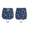 thumbnail image 5 of Lsque Dinosaurs Adventure Printed Women's Running Shorts with Liner Pockets,Elastic Quick Dry Workout Athletic Gym Yoga Shorts,Womens High Waist Shorts-X-Large, 5 of 9