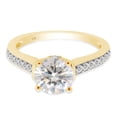 thumbnail image 3 of 1 4/9 ct. t.w Center 7MM Round Cut Lab Created Moissanite Diamond Solitaire Engagement Ring For Women In 14K Solid Yellow Gold (G-H Color, VVS1 Clarity, 1.45 Cttw)-5.5, 3 of 7