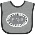 thumbnail image 3 of Inktastic Piano Keys Oval Boys or Girls Baby Bib, 3 of 4