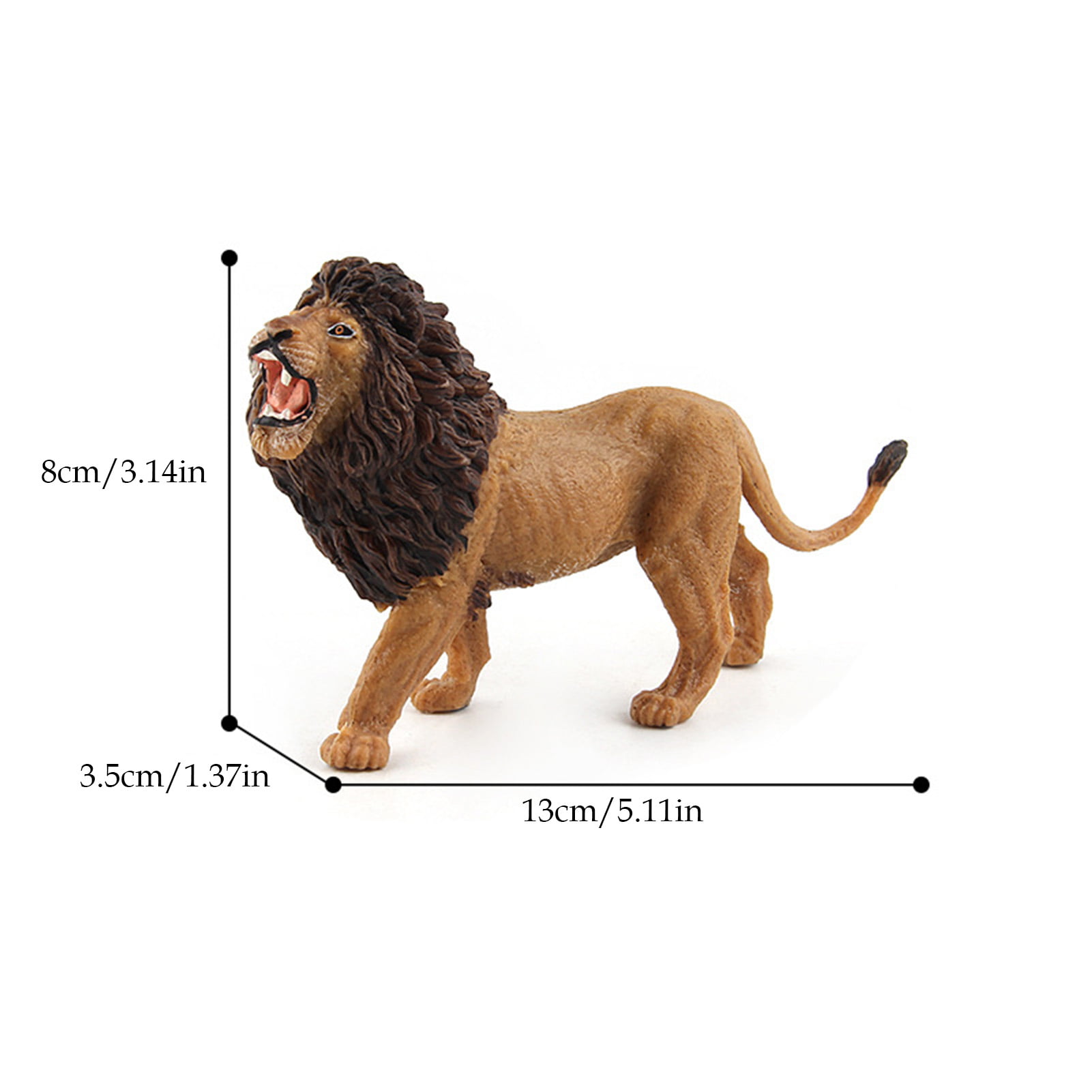 EDIBLE  LARGE JUNGLE ANIMAL LION BIRTHDAY 8cm high, 4-5cm wide
