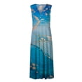 thumbnail image 4 of TJAZFJPA Robe Féerique Femme Mode Printemps et Été Imprimée Sans Manches Col en V Fermeture Éclair Latérale Robe Manteau Femme Robe Jaune, 4 of 5