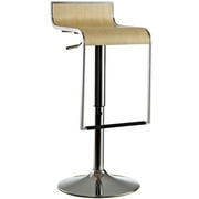 Modern Contemporary Dining Kitchen Wood Bar Stool Natural by America Luxury