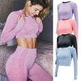 thumbnail image 2 of Top corto de Yoga sin costuras para mujer, Top de manga larga para Fitness, camisetas para correr, ropa deportiva de entrenamiento, ropa atlética, Top deportivo, 2 of 5