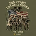thumbnail image 3 of US Army 250 Years T-shirt American Military Veteran DD214 Patriotic Men's Tee, 3 of 7
