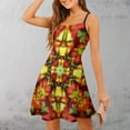 thumbnail image 3 of Colorful Floral Symmetrical Pattern Slip Dress Dresses For Woman Fairy Dress, 3 of 6