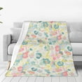 thumbnail image 4 of Salouo Watercolor Wildflowers Print Bed Blankets,Flannel Blanket Comfortable Air Conditioning Blanket Lightweight Blanket for Sofa Bed Travel & Couch -80"x60", 4 of 8