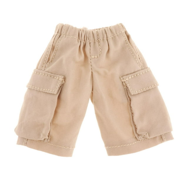 Figura de hombre a escala 1/12, pantalones cargo cortos, ropa informal hecha a mano para muñecas de 6 pulgadas caqui