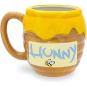 Silver Buffalo Winnie the Pooh Honey Hunny Pot Ceramic 3D Sculpted Coffee Mug, 23 Ounces