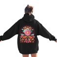thumbnail image 2 of Hoodies for Women Black Women's Oversized Print Hoodie Casual Loungewear Long Sleeve Womens Sweatshirt L, 2 of 6