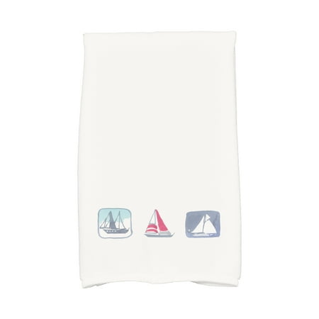 

Simply Daisy 16 x 25 Inch Boat Trio Geometric Print Kitchen Towel Ivory