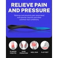 thumbnail image 4 of Plantillas WalkHero para fascitis plantar, alivio del dolor, arco alto, azul, 4 of 7