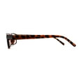 thumbnail image 3 of Classic Narrow Rectangular Spring Hinge Horned Powered Reading Glasses Red Tortoise +1.0, 3 of 4