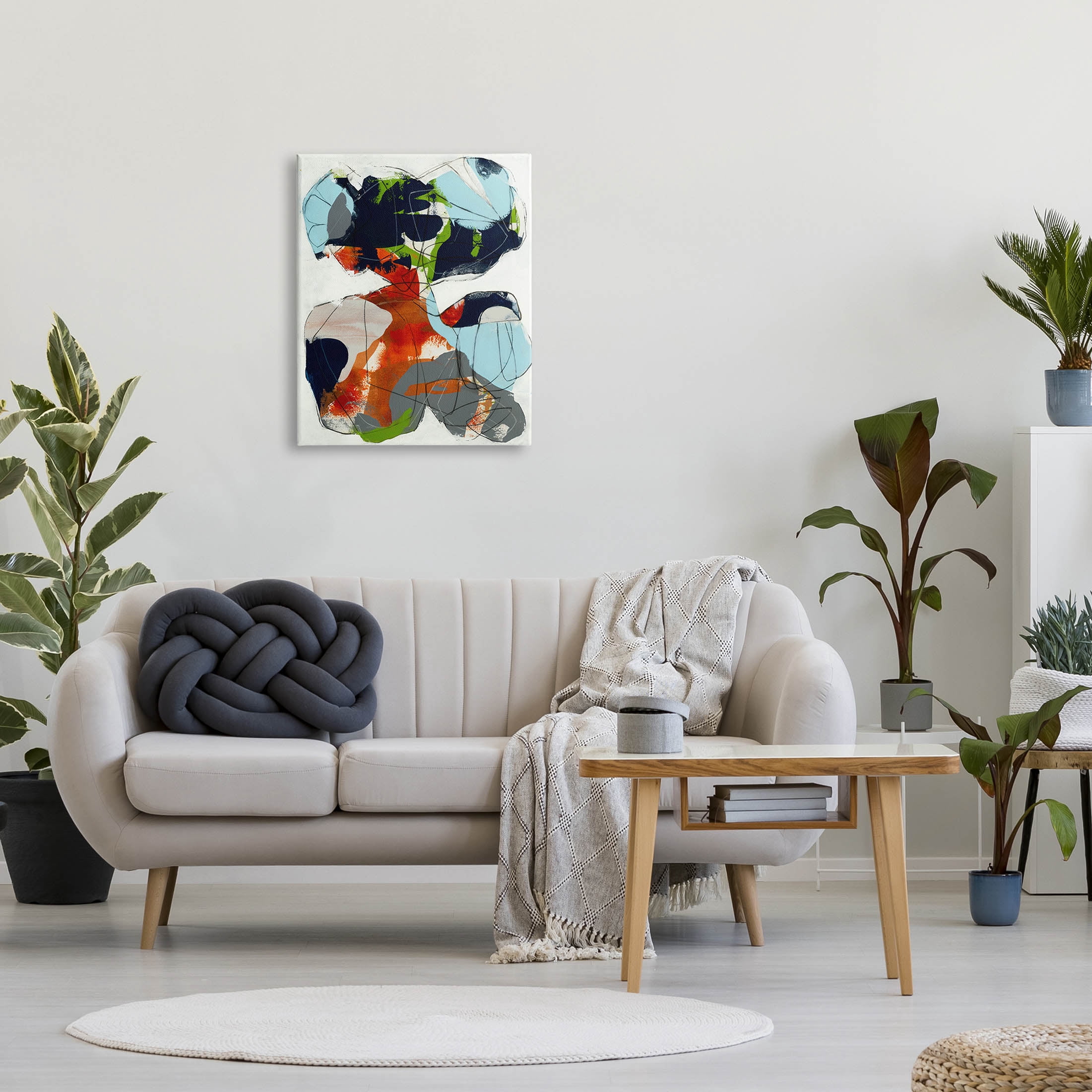 Stupell Industries Bold Asymmetrical Scribble Shapes Graphic Art Gallery Wrapped Canvas Print Wall Art, Design by Jeff Jorillo