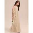 thumbnail image 5 of Drtj 2-14T Kids Teens A-Line Halter Neck Cascading Chiffon Junior Flower Girl Wedding Party Formal Bridesmaid Dress, 5 of 6