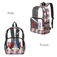 thumbnail image 2 of Whosucclay American Flag Floral Print Clear Backpack Large Capacity Heavy Duty Shoulder Bag with Lightweight PVC, Elementary Transparent School Bag for Girls Boys, 2 of 10