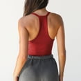 thumbnail image 2 of DondPO Womens Tank Tops,Lady V Neck Racer Back Tank Top For Women Padded Ribbed Long Tank Fitted Basic Tops,Halter Tops for Women,Womens Loose Tank Tops Clearance！ Red S Clearance！, 2 of 5