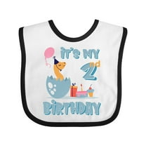 Inktastic Hatching Dinosaur 2nd Birthday Boys or Girls Baby Bib