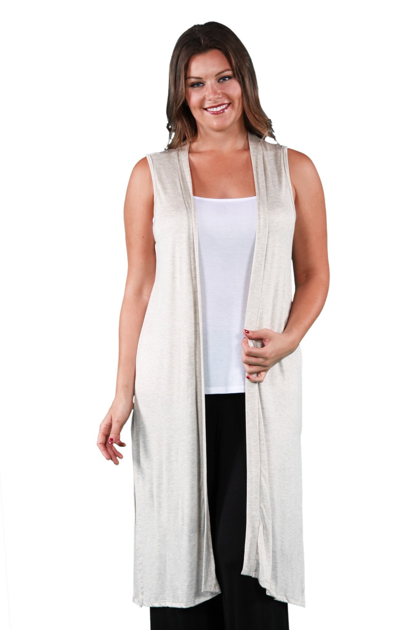 Women's Plus Size Sleeveless Long Shrug - Walmart.com