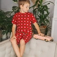 thumbnail image 4 of Fotbe White and Green Polka Dot Pijama Estampada de 2 Piezas para Niños – Ropa de Dormir de Manga Corta Cómoda para Niños y Niñas, Camiseta y Shorts de Algodón-X-Large, 4 of 6