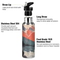 thumbnail image 3 of Yayeee 33oz Insulated Water Bottle Double Wall Stainless Steel with Flip Straw Lid, Mountains at Dawn, 3 of 7