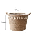 thumbnail image 5 of Home Textile Storage,Seagrass Wicker Basket Flower Pot Folding Basket Storage Basket Decoration, 5 of 5
