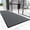 Grey Striped, variant on Front Door Mat 3' x 5', Low Profile Heavy Duty Door Mat Outside Entrance, Non-Slip Large Commercial Floor Mat, Absorbent & Resist Dirt, Easy Clean Welcome Entry Mat Indoor Outdoor, Black