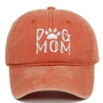 thumbnail image 3 of GDREDA Men's Hat Dog Mom Embroidered Washed Baseball Cap Outdoor Adjustable Sun Hat For Women，Orange, 3 of 3