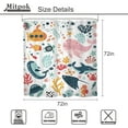 thumbnail image 5 of Kids Shower Curtain Ocean Cute Cartoon Whale Funny Kid Bathroom Set Underwater Coastal Submarine Fish Animal Nursery Baby Boys Girls Children 72Wx72H Bath Curtain Fabric Polyester 12 Pack Hooks, 5 of 16