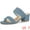Haze Blue, variant on Women's Block Heel Dual Straps Slide Sandals