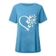 thumbnail image 4 of Puntoco Mujeres Moda Casual Impresión Camisas Manga Corta Suelta Tee tops Túnica Blusa Puntoco Puntoco-8138, 4 of 4