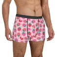 thumbnail image 4 of Cauagu Haear Strawberry Print Boxer Briefs for Men,Comfortable Breathable Men's Underwear Moisture Wicking Underpants -Large, 4 of 8