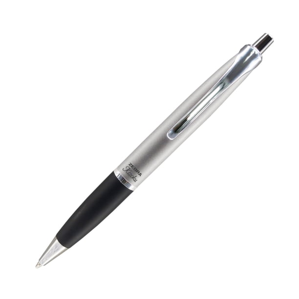 Zebra Bolígrafo retráctil Kizoku RT Tinta baja viscosidad Punto mediano 1,0 mm Acero inoxidable Estuche 1 pieza Color Plata