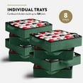 thumbnail image 4 of Premium Large Christmas Ornament storage Box with Lid - 3" Compartment, Contains 8 Trays, Keeps 128 Holiday Ornaments and Xmas Accessories, Storage Container Is Tear Proof Made Of 600D Oxford Fabric, 4 of 7