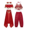 thumbnail image 3 of DPOIS Kids Girls Arabian Princess Belly Dance Halloween Halter Top Harem Pants, 3 of 7