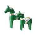 thumbnail image 2 of 2 estatuas suecas de caballos de Dala, tallas de madera de caballos de Dala, objetos de colección, artesanías, verde, 2 of 9