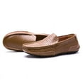 thumbnail image 6 of Spring Summer New Men's Casual Hollow Loafers Slip On Breathable Mesh Leather Flats Boat Shoes Driving Shoes Moccasins, 6 of 13